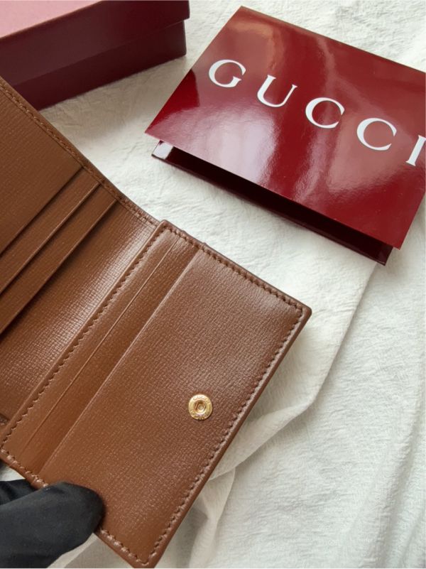 【分期0利率】GUCCI1955 馬銜扣老花4卡零錢短夾【99成新】 