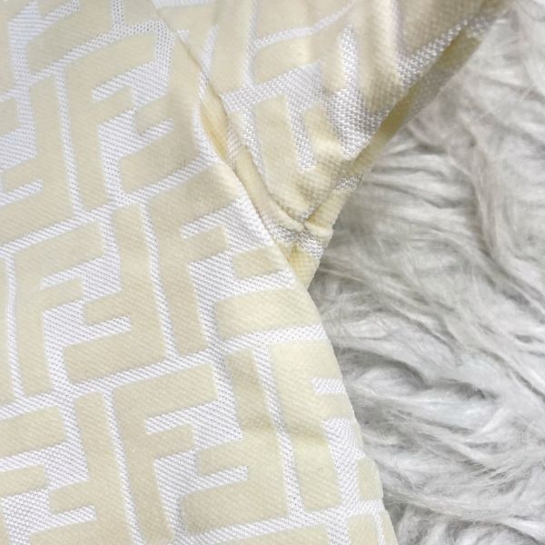 【12期0利率】【99成新】FENDI 白色緹花T恤 L SIZE (5折) 