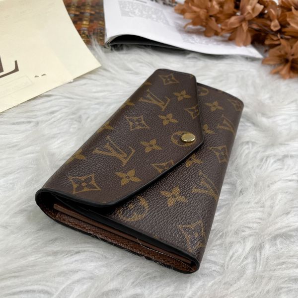 【12期0利率】 LV經典Monogram帆布Sarah長夾【9成新】 