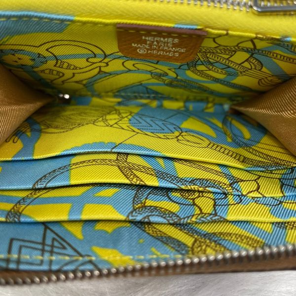 【9.9成新】【12期0利率】SILK`IN COMPACT絲巾零錢包 焦糖色 