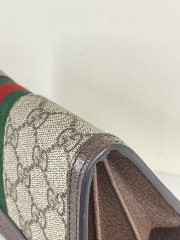 【分期0利率】GUCCI OPHIDIA 織帶扣式信封長夾 【9成新】 