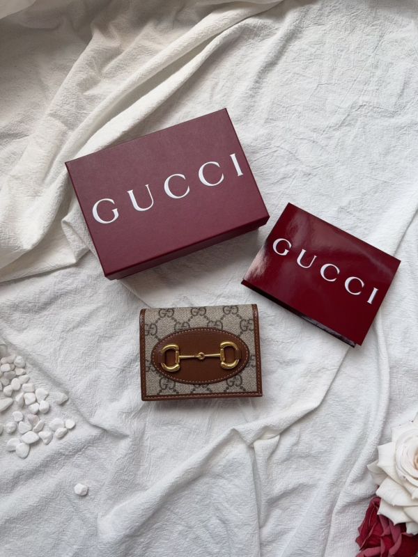 【分期0利率】GUCCI1955 馬銜扣老花4卡零錢短夾【99成新】 