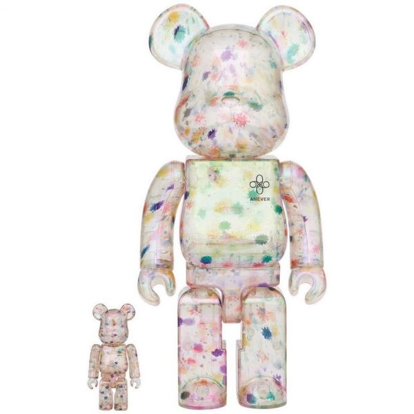 BE@RBRICK 100% & 400% ANEVER透明碎花 Be@rbrick,庫柏力克,BEARBICK,藝術家,聯名熊