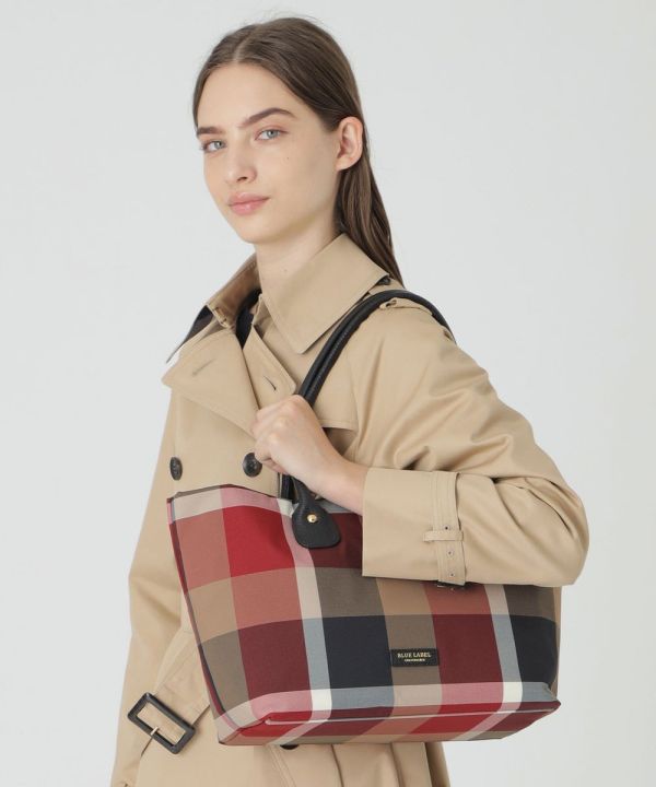 Blue Label Crestbridge 格紋 PVC 托特包(共三色) BLUE LABEL CRESTBRIDGE,格紋,PVC,托特包