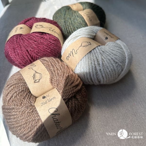 Hara Wool - Knitworm こんにちは毛線 並太 - 貓耳帽線材單顆賣場 