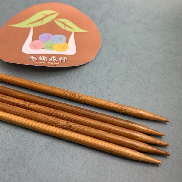 20公分原生天然竹棒針，一付五本，實惠好用，竹香濃郁 