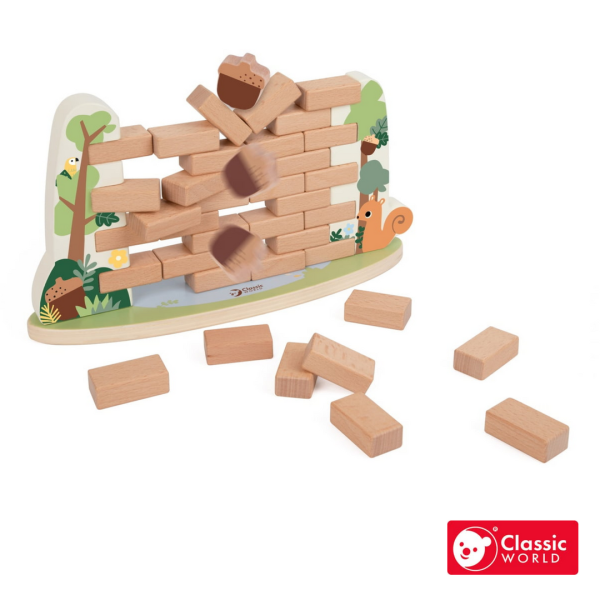 【親子桌遊】搖搖松鼠疊疊樂 Squirrel Wall Game｜幼兒疊疊樂．適合3歲以上【德國Classic World客來喜經典木玩】 classic world,德國木玩具,德國,客來喜,德國客來喜,德國classicworld,classicworld,classicworld台灣代理,classicworld獨家代理,德國設計玩具,玩具,木玩,經典木玩,木製玩具,木質玩具,兒童玩具,寶寶玩具,益智,益智玩具,安全玩具,無甲醛,零甲醛,無毒,環保漆,手眼協調,視覺發展玩具,智能發展玩具,視覺專注,想像力,積木玩具,邏輯力,拼圖