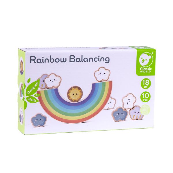 彩虹平衡遊戲 Rainbow Balancing｜彩虹雲朵疊疊積木 ．適合18個月以上【德國Classic World客來喜經典木玩】 德國木玩具,德國玩具,客來喜,德國客來喜,德國classicworld,classicworld,classicworld台灣代理,classicworld獨家代理,德國設計玩具,玩具,木玩,經典木玩,木製玩具,木質玩具,兒童玩具,寶寶玩具,益智,益智玩具,安全玩具,無甲醛,零甲醛,無毒,環保漆,手眼協調,視覺發展玩具,智能發展玩具,視覺專注,想像力,積木玩具,邏輯力,拼圖,熊熊套圈圈,套圈圈,熊