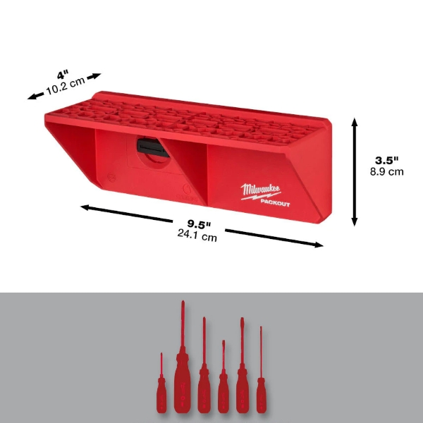 配套螺絲起子收納架 (現貨) 美沃奇 milwaukee 配套系列 PACKOUT 配套螺絲起子收納架 48-22-8341 赫杰國際 預購