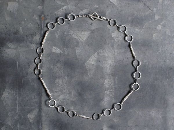 OMAKE｜珍珠銀圈項鍊 