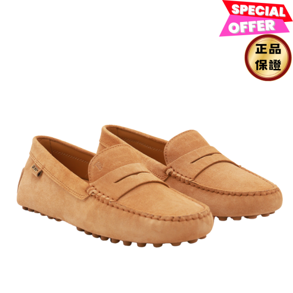 Tod's 女款絨面小牛皮踩跟豆豆鞋 棕色 EU36/37 Tod's, 踩跟豆豆鞋, 絨面小牛皮, 意式設計, 橡膠豆豆鞋底, Tod's 標誌, 實用設計, 時尚單品