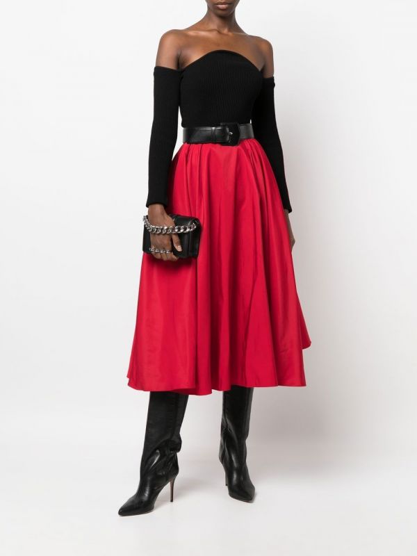 Alexander Mcqueen 708146 四環戒指手拿肩背包  黑色 