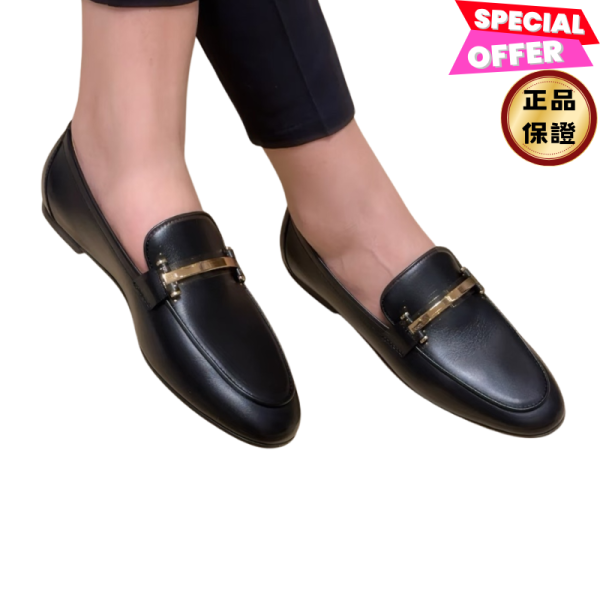 Tod's 女款小牛皮小金條樂福鞋 黑色 EU36.5/37/37.5/38/38.5/39/40 Tod's, 踩跟豆豆鞋, 絨面小牛皮, 意式設計, 橡膠豆豆鞋底, Tod's 標誌, 實用設計, 時尚單品