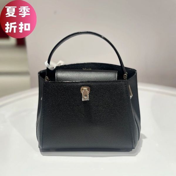 Valextra Micro Brera 包 黑色﻿ Valextra Brera包, Valextra 小牛皮手袋, 迷你 Brera包, 黑色小牛皮手袋, 義大利手工包, 低調奢華包, 時尚手袋