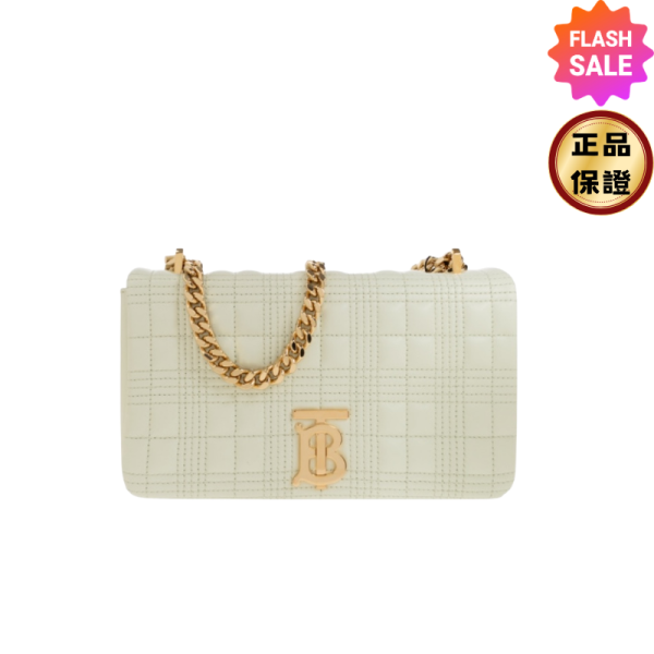 Burberry 80556951 絎縫皮革小款Lola 蘿納包  開心果綠色/金釦 Burberry, 80556951, 淺綠色絎縫皮革小款Lola 蘿納包, 義大利製造, 可調肩帶, 磁扣開合, 時尚單品