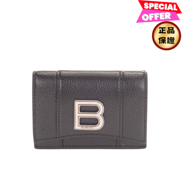 Balenciaga 600212 Hourglass 沙漏迷你錢包短夾 黑色 Balenciaga迷你錢包,Balenciaga Hourglass短夾,Balenciaga捶紋皮夾,精品短夾推薦,沙漏皮夾,義大利製錢包,100%專櫃真品,精品平行輸入,限時優惠,精品小皮件