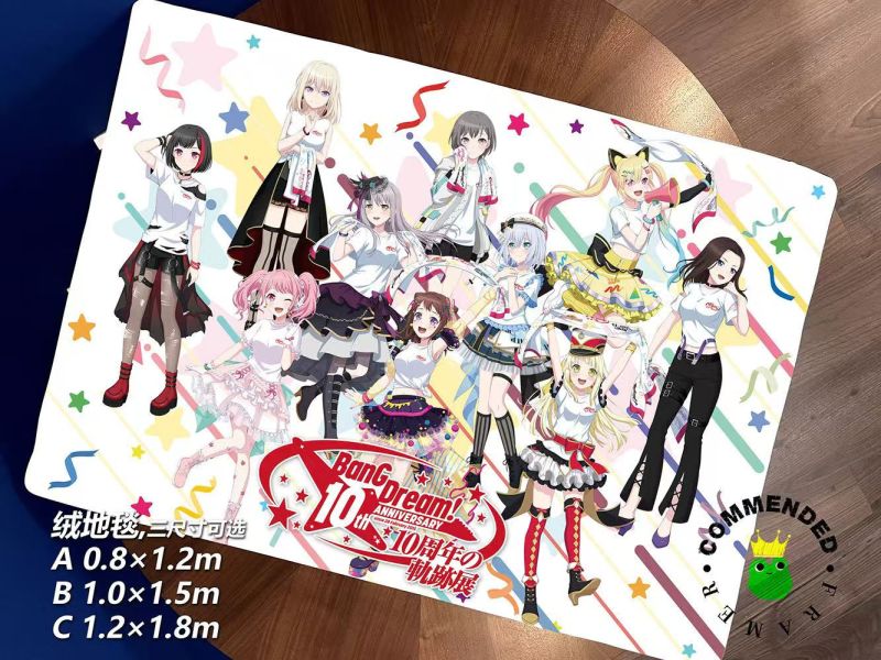 皇呱 《BanG Dream 10週年》三角初華高鬆燈Ave Mujica午睡毯地毯裝飾畫 