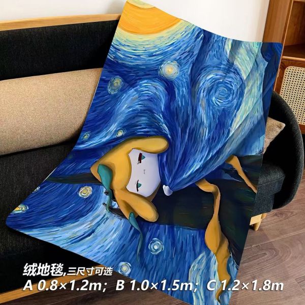 千鳥社 《星空基拉祈》寶可夢許願星梵高午睡毯地毯裝飾畫 