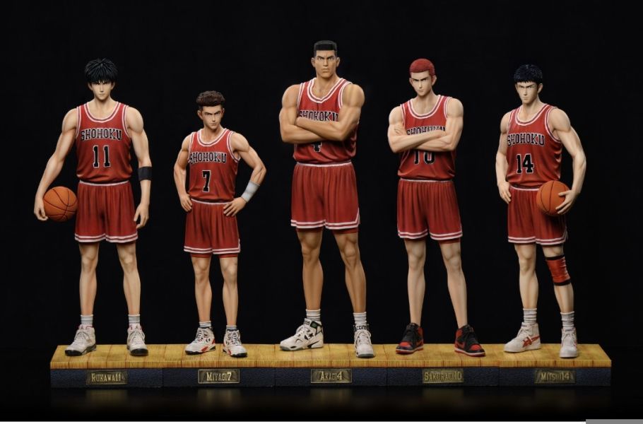 夢幻工作室 灌籃五虎站姿場景雕像 