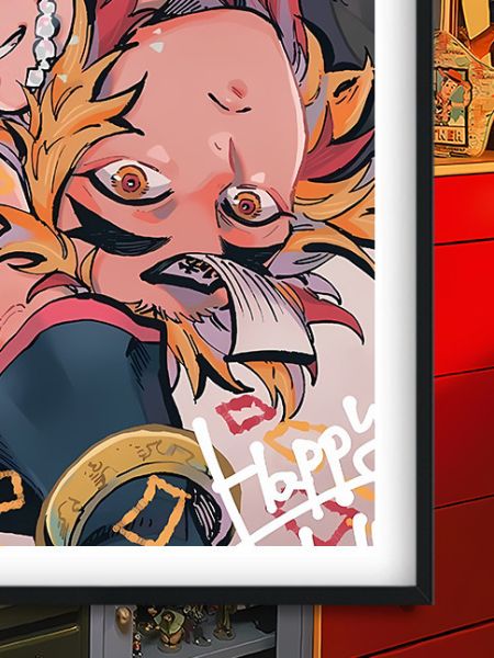 巴洛克《音柱炎柱》鬼滅之刃無限城篇裝飾畫冰箱貼 