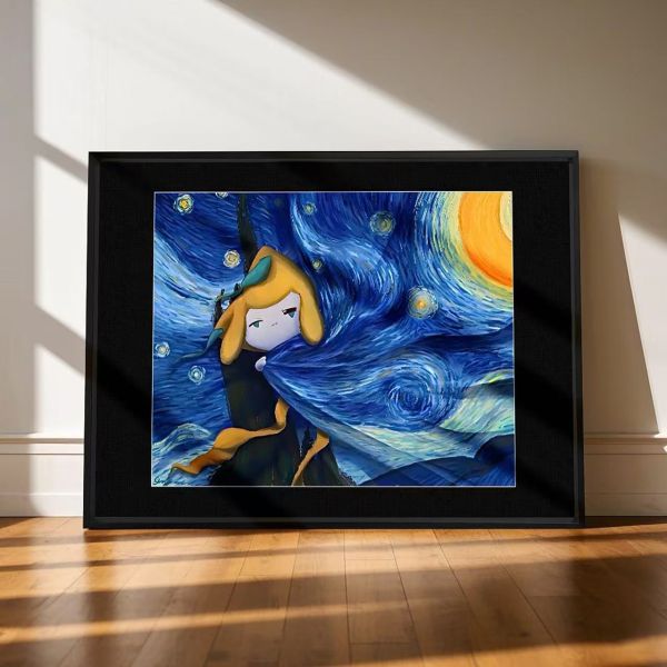 千鳥社 《星空基拉祈》寶可夢許願星梵高午睡毯地毯裝飾畫 