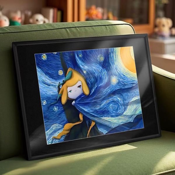 千鳥社 《星空基拉祈》寶可夢許願星梵高午睡毯地毯裝飾畫 