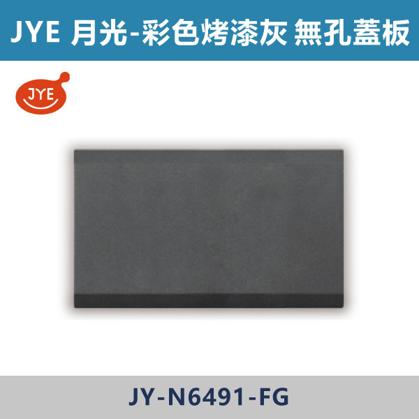 【JYE月光彩色烤漆灰】JY-N6491-FG 無孔蓋板 JYE,月光系列,摩登灰,摩登金,摩登銀,摩登黑,竹款,烤漆灰,月光白,開關插座,開關面板,配線器具,特殊顏色開關面板