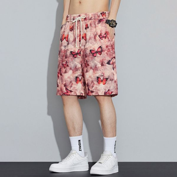 悠舞休閒五分短褲 - 3配色 幕峰MuFeng,男裝,沙灘庫,短褲,復古短褲,五分短褲,褲子,網路購物,2025,蝴蝶造型