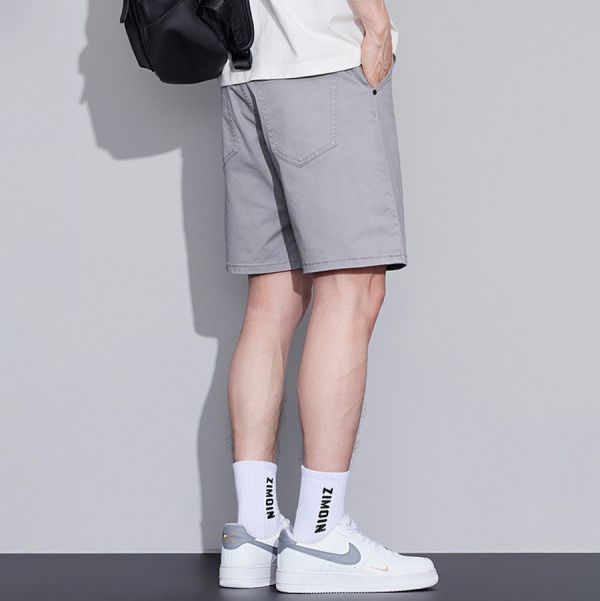 馳格休閒直筒四分短褲 - 4配色 幕峰MuFeng,男裝,四分短褲,直筒短褲,休閒褲,百搭男裝,褲子,網路購物,2025,時尚潮流
