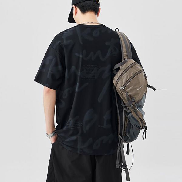 逸悠潮流印花短袖 - 1配色 幕峰,班服,團服,外套,褲子,襯衫,男裝,牛仔褲,網路購物,購物