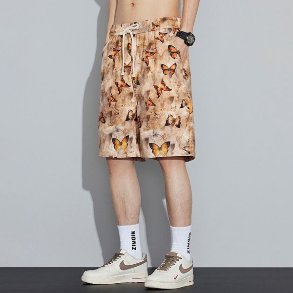 悠舞休閒五分短褲 - 3配色 幕峰MuFeng,男裝,沙灘庫,短褲,復古短褲,五分短褲,褲子,網路購物,2025,蝴蝶造型
