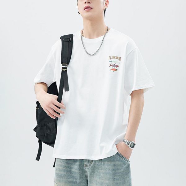 釣悠印花休閒短袖 - 2配色 幕峰,班服,團服,外套,褲子,襯衫,男裝,牛仔褲,網路購物,購物