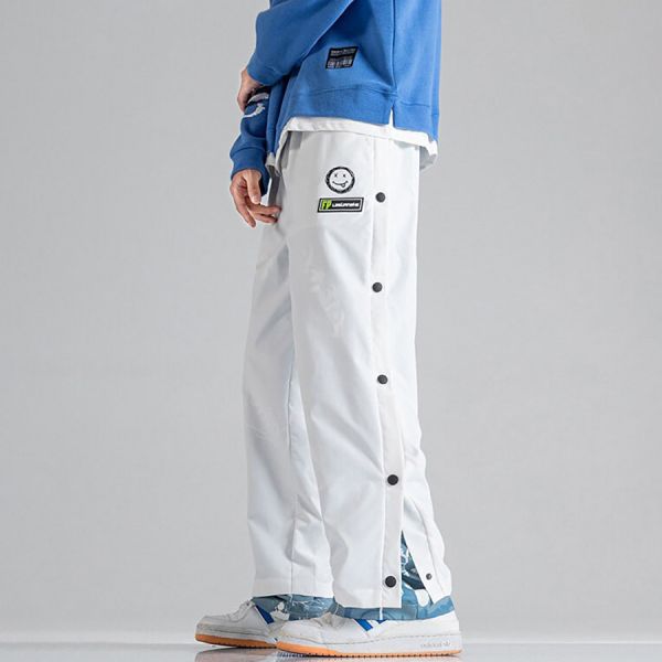 層步休閒排扣長褲（假2件）- 2配色 幕峰MuFeng,男裝,假2件,排扣,長褲,日系服裝,潮流,網路購物,秋季新款,2025