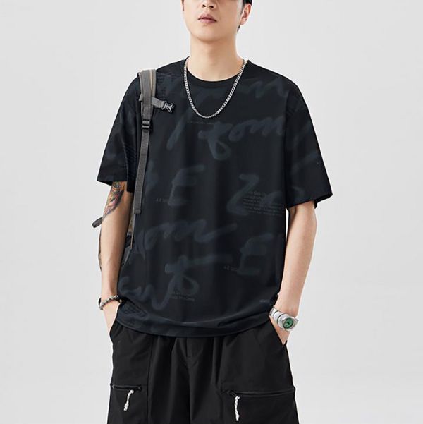 逸悠潮流印花短袖 - 1配色 幕峰,班服,團服,外套,褲子,襯衫,男裝,牛仔褲,網路購物,購物