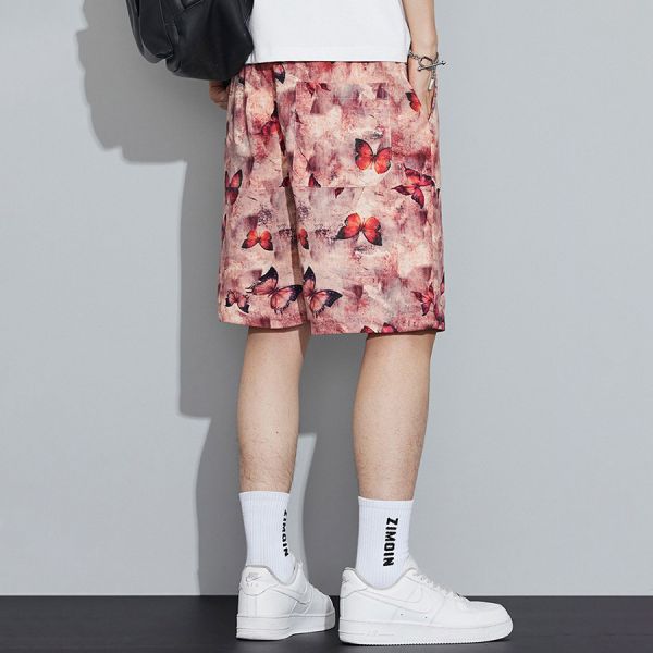 悠舞休閒五分短褲 - 3配色 幕峰MuFeng,男裝,沙灘庫,短褲,復古短褲,五分短褲,褲子,網路購物,2025,蝴蝶造型