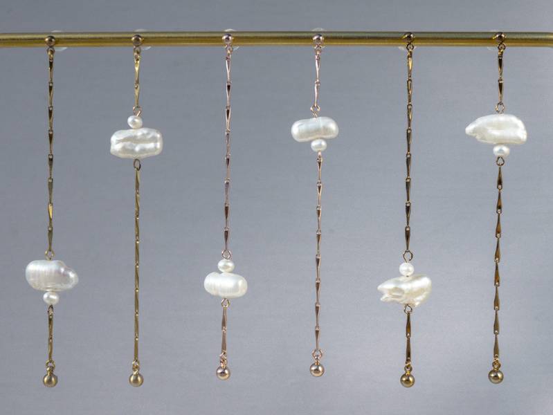 Hydromancy Series- Drizzle earrings*3 colours  天然珍珠 迷你珍珠 變形珍珠 長耳環