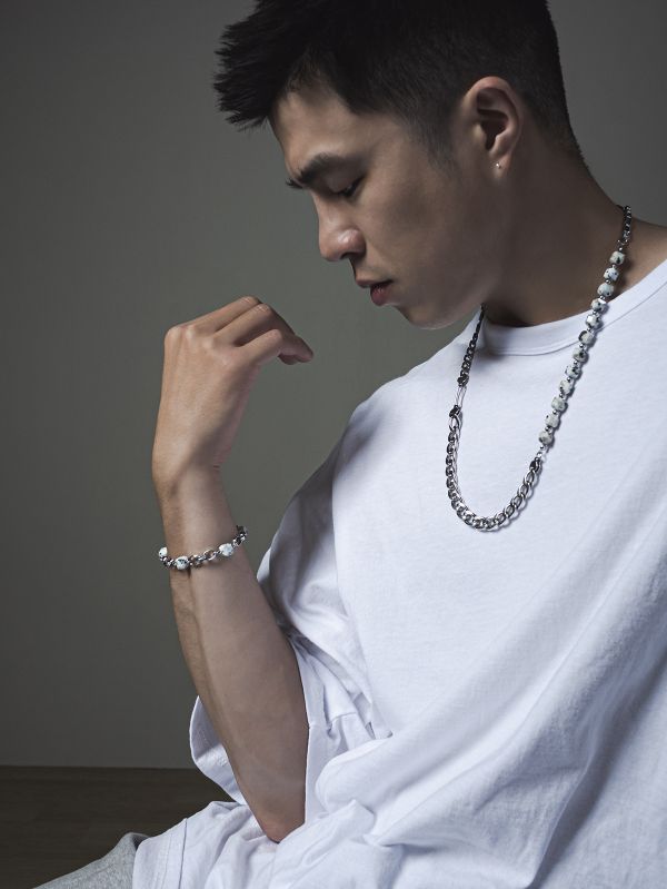 Unisex | 極晝系 - 日暈 * 天山藍 溝通 智慧 信心 不銹鋼手鍊 不銹鋼 不銹鋼手鍊 天然石 手鍊 水晶 水晶手鍊 水晶礦石 男生手鍊 男生禮物