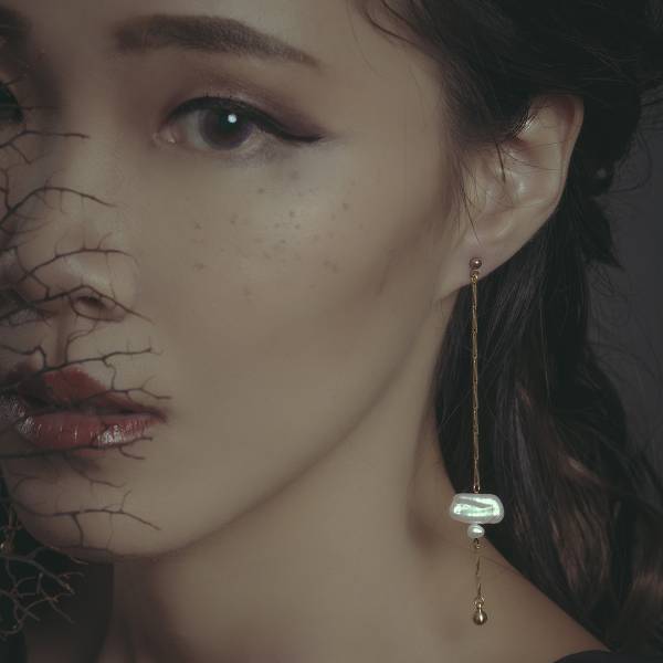 Hydromancy Series- Drizzle earrings*3 colours  天然珍珠 迷你珍珠 變形珍珠 長耳環