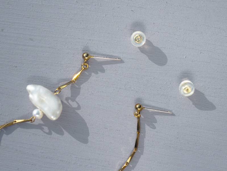 Hydromancy Series- Drizzle earrings*3 colours  天然珍珠 迷你珍珠 變形珍珠 長耳環