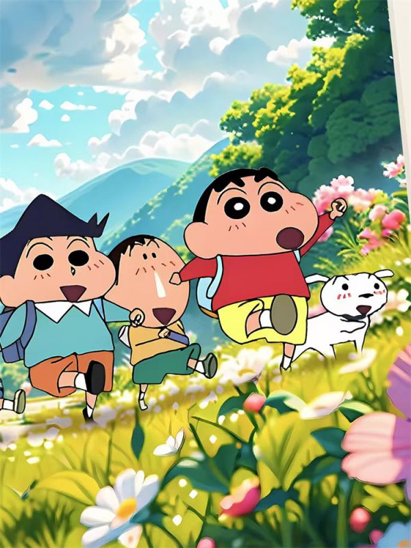 【海外代購】星空 《出遊春日部》蠟筆小新正男阿呆風間裝飾畫 