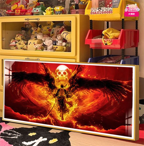 【海外代購】阿喵畫社 浴火 不死意志 索隆 8k超大橫款高清裝飾畫 滑鼠墊 
