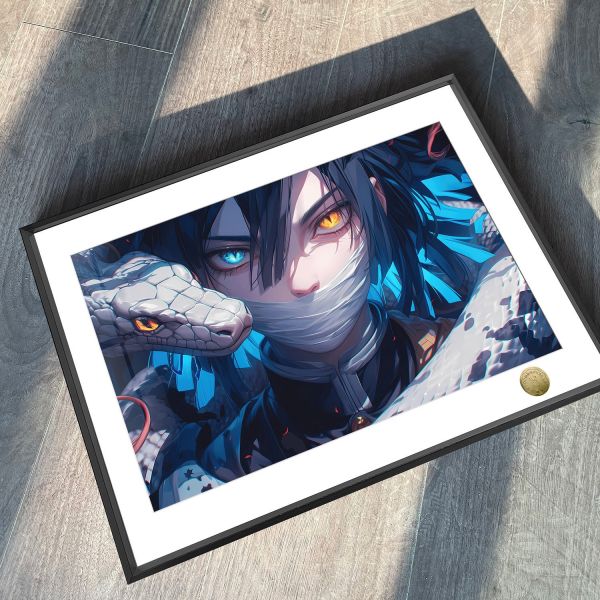 【海外代購】皇呱 《蛇柱伊黑小芭內》 鬼滅之刃鬼殺隊蛇柱異色眼瞳伊黑小芭內週邊裝飾畫 