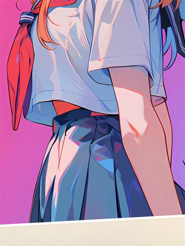 【海外代購】星空 制服明日香 eva 裝飾畫 