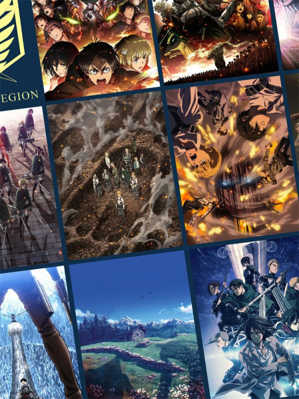 【海外代購】星空 進擊的巨人最終季 三笠艾倫兵長裝飾畫 