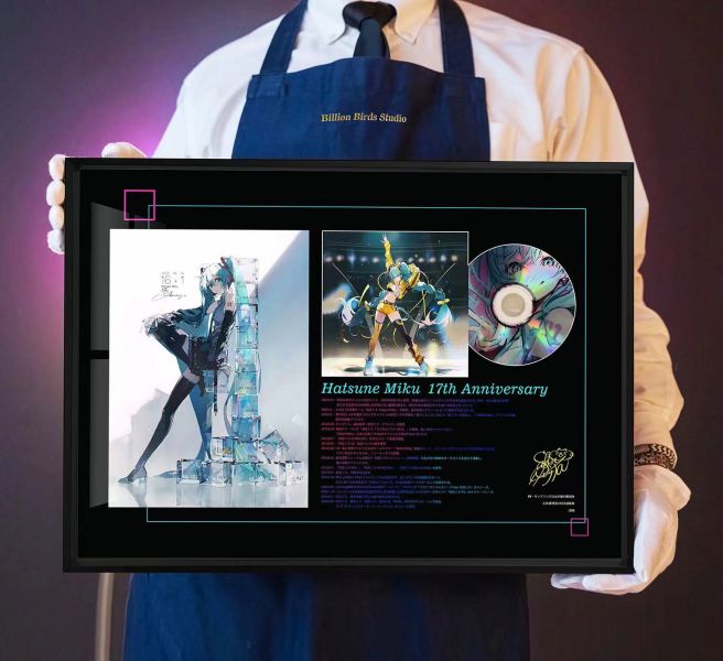 【海外代購】千鳥社 初音未來17週年miku公主殿下CD簽名聲優裝飾畫 