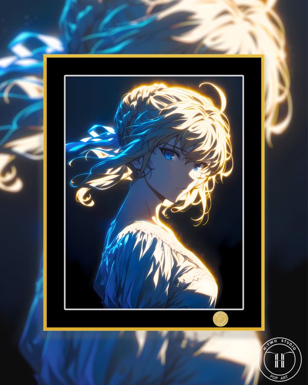 【海外代購】H2 《saber》阿爾托莉雅Fate亞瑟王騎士王裝飾畫 