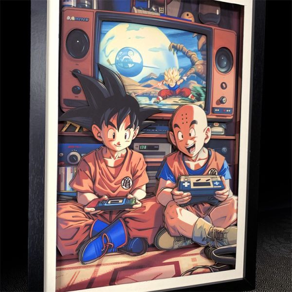 【海外代購】萌萌匠 七龍珠悟空小林鳥山明手辦牆立體裝飾畫 