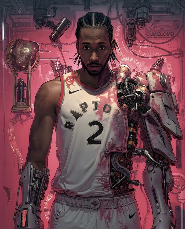 【海外代購】H2 《19戰神卡》NBA科懷倫納德猛龍快船裝飾畫 