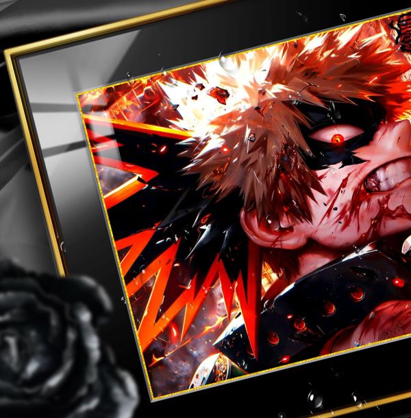 【海外代購】阿喵畫社 我的英雄學院 爆豪 展館級8k超清精裱畫 滑鼠墊 床頭地墊 