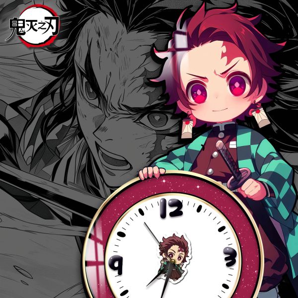 【海外代購】阿喵畫社 炭治郎鐘錶 鬼滅之刃時鐘裝飾畫 